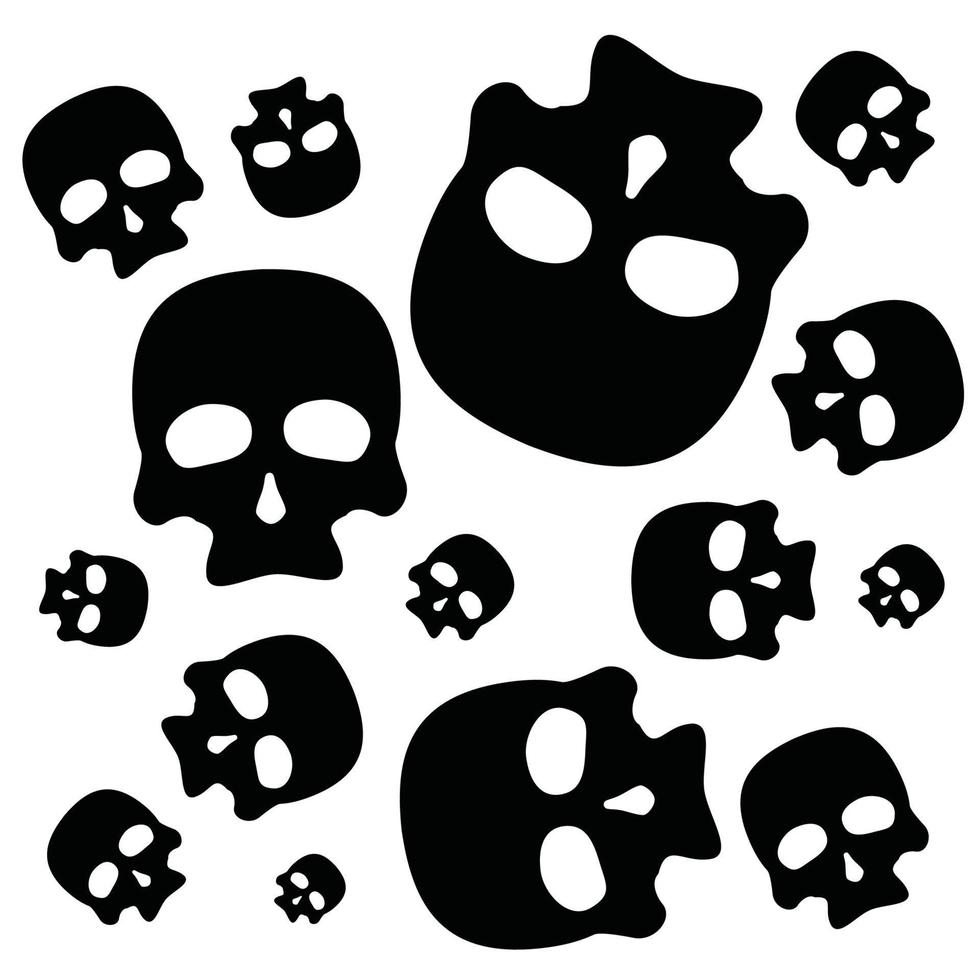 icono de cabeza de calavera vector