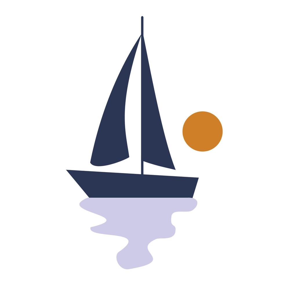 diseño de vector de barco de vela