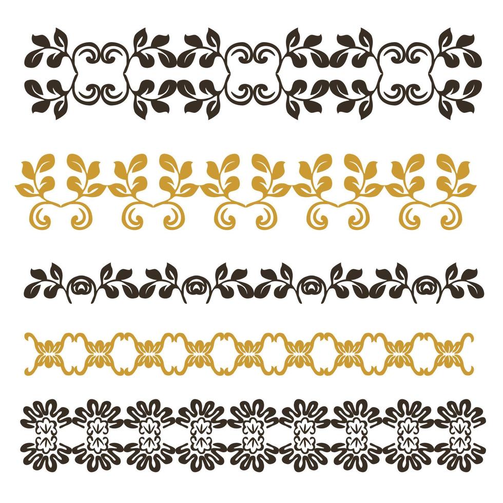 floral border ornament vector design