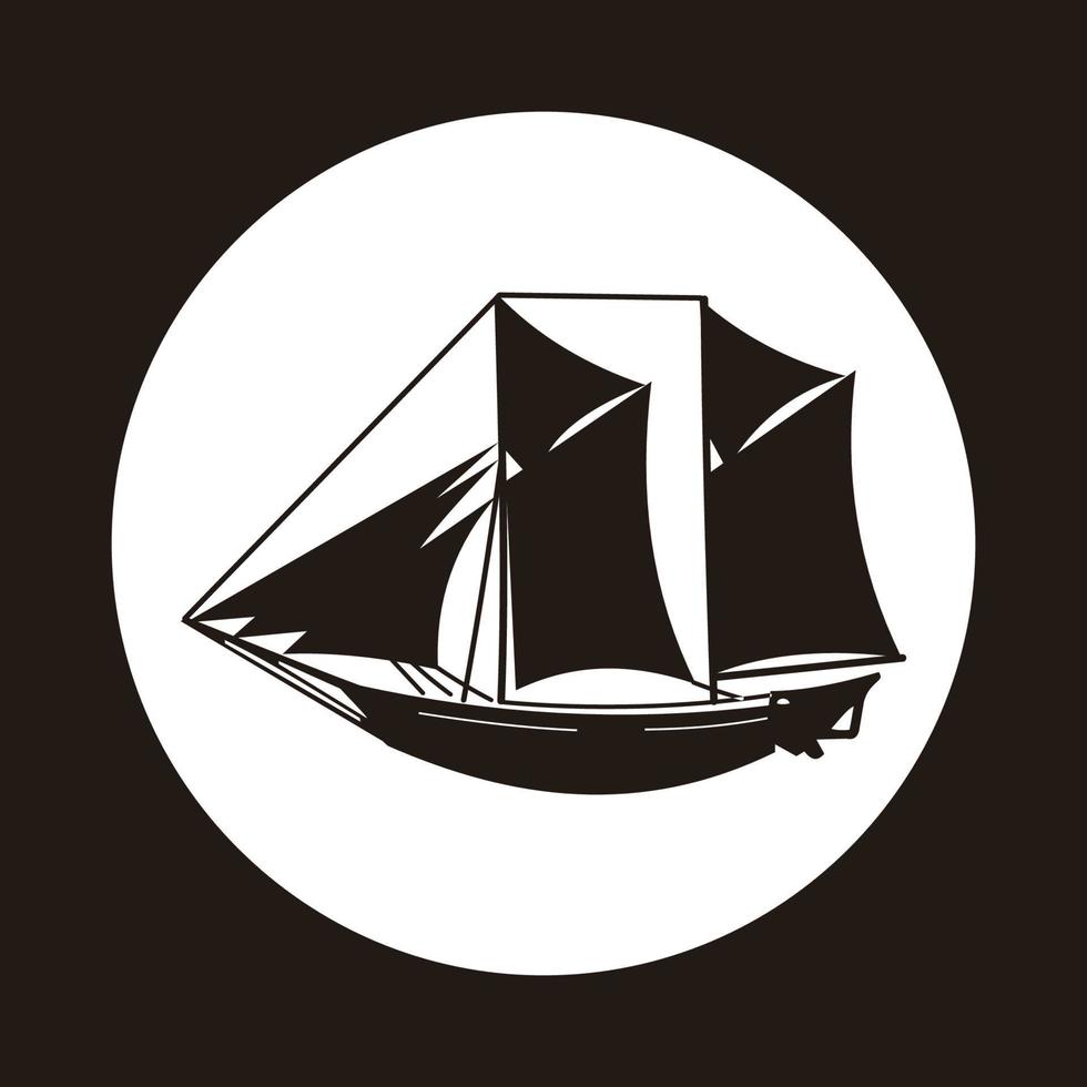 diseño de vector de barco de vela