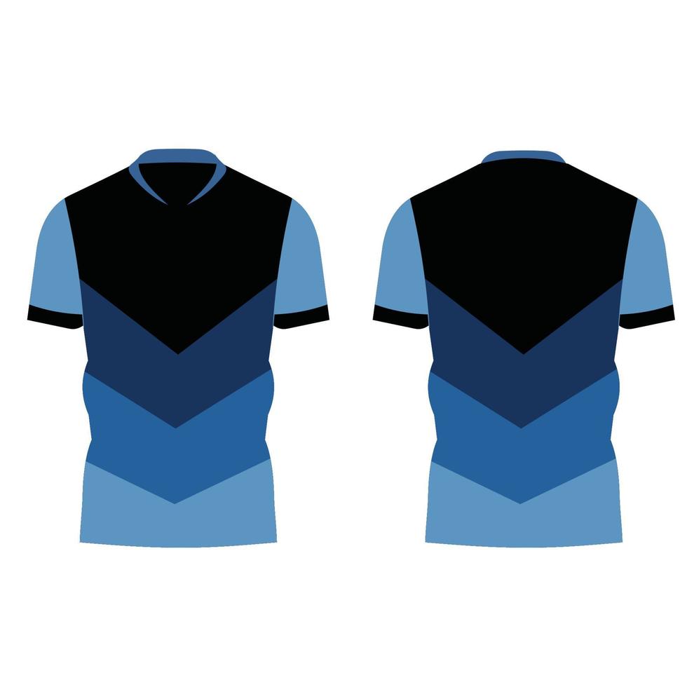 maqueta de uniforme de camiseta deportiva delantera trasera vector