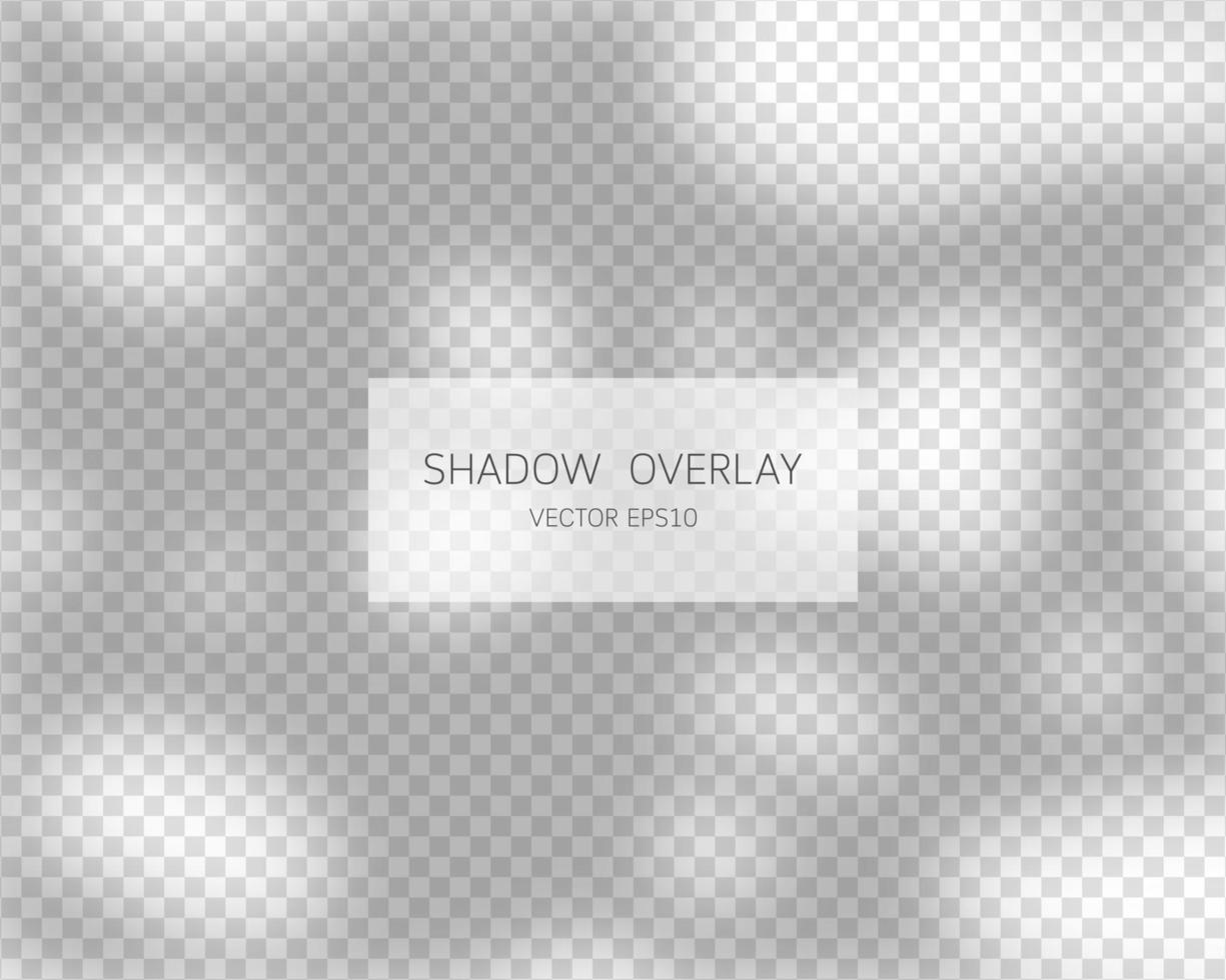 Shadow overlay effect. Natural shadows isolated on transparent background. Vector illustration.