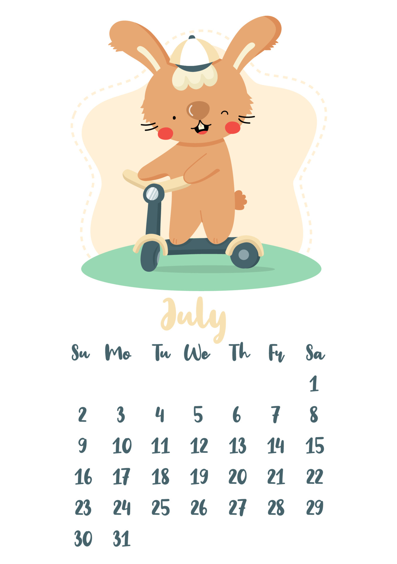 calendario 2023 con lindo conejo. Calendario de páginas verticales de 12  meses símbolo de mascota de personaje de liebre año. lindo conejito 2023 al  calendario chino. ilustración vectorial 8568191 Vector en Vecteezy