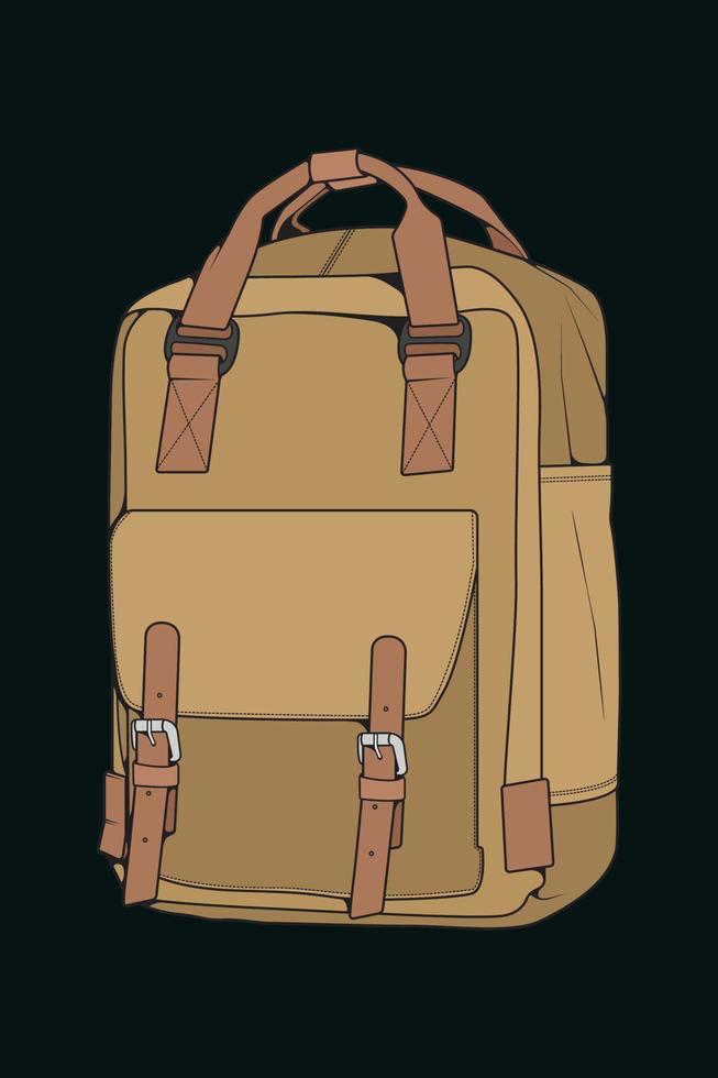 Vector Colorful Backpacks. Backpacks for schoolchildren, students, travellers and tourists. Back to School rucksack flat vector illustrations isolated on white.