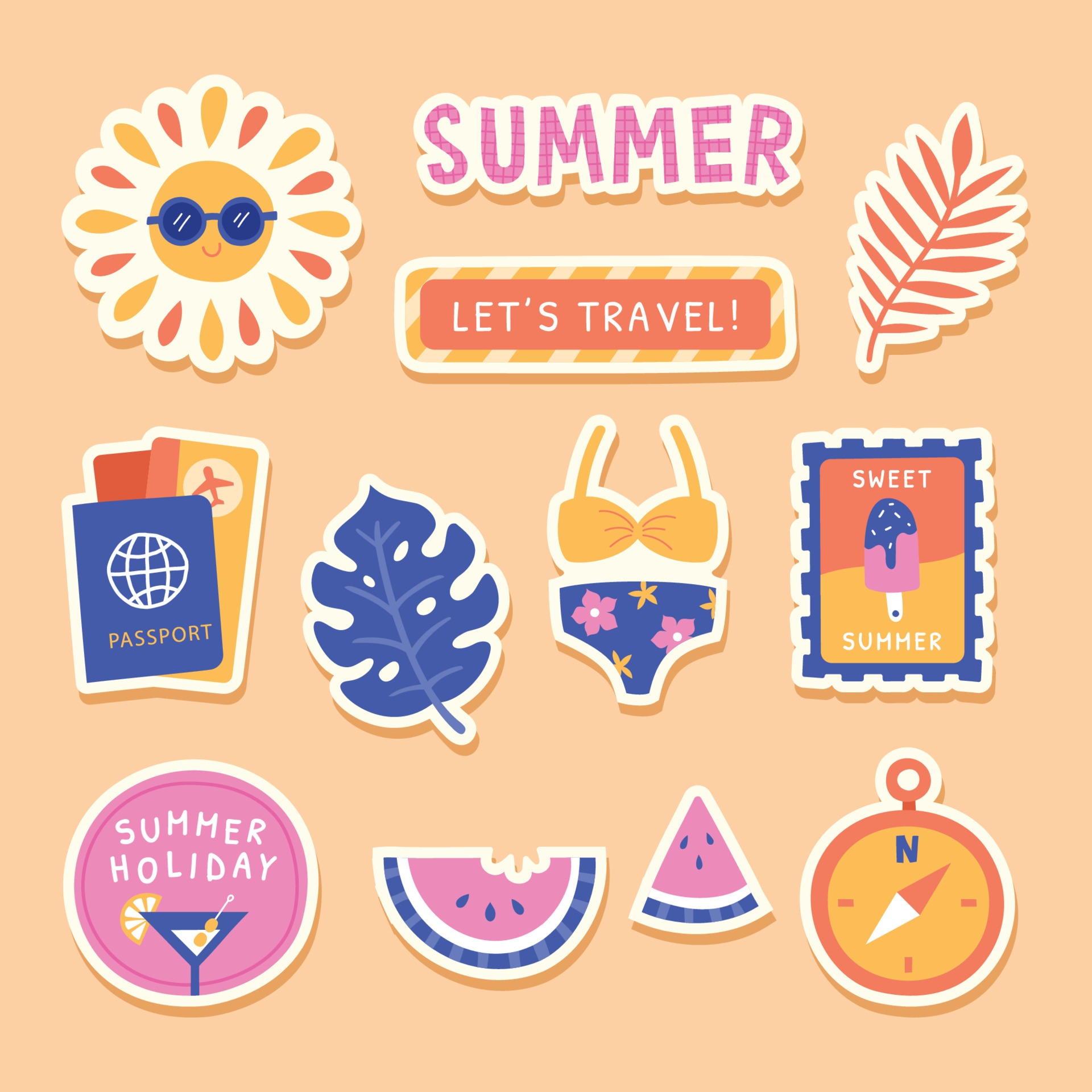 Holidays Stickers - Free travel Stickers