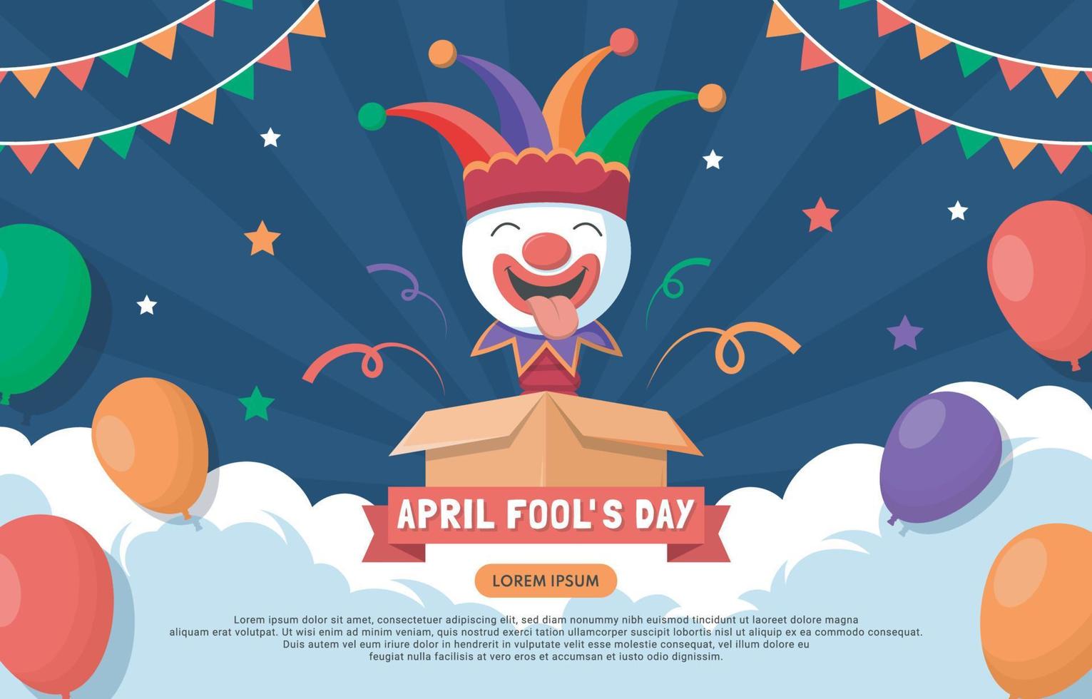 April Fools Day Background vector