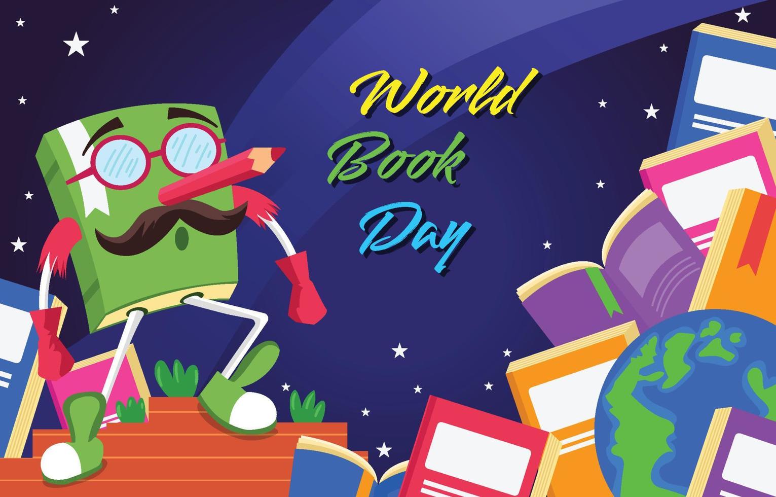 World Book Day Background vector