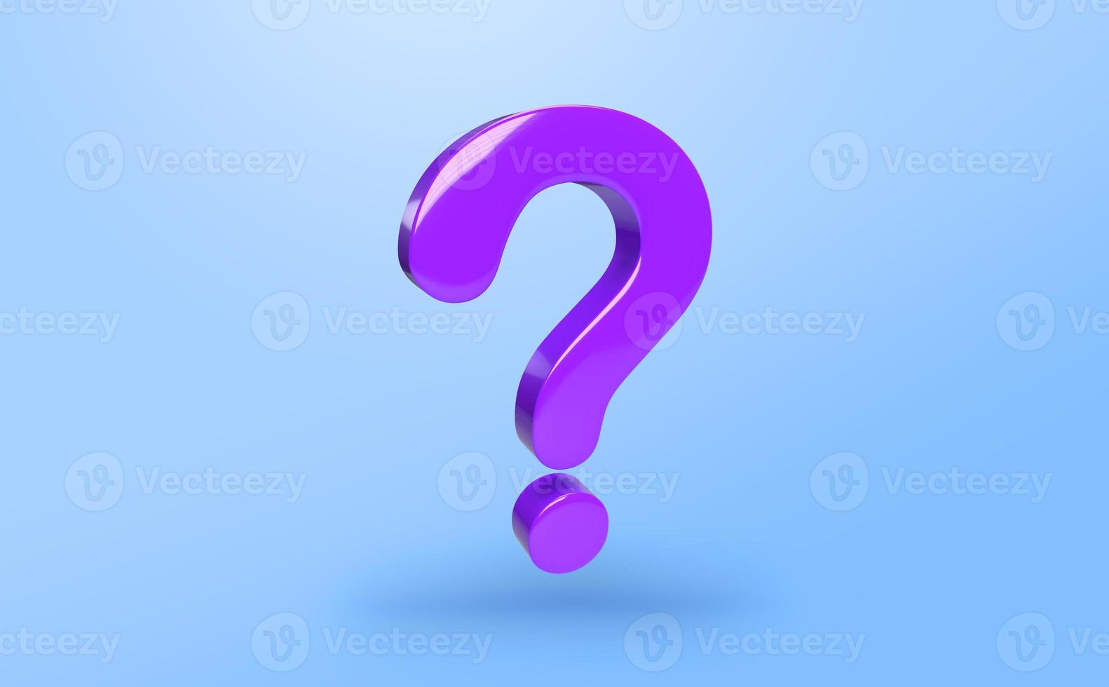 3d illustration question mark icon photo