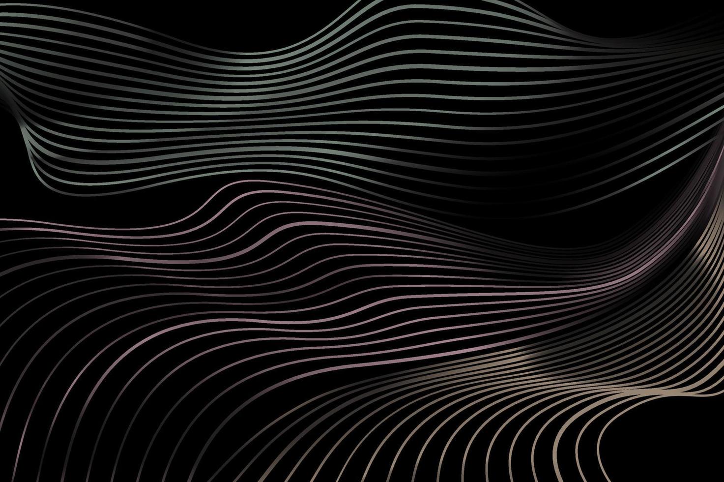 Partículas de onda abstracta brillante 3d. ilustración vectorial concepto de lujo. fondo abstracto. vector