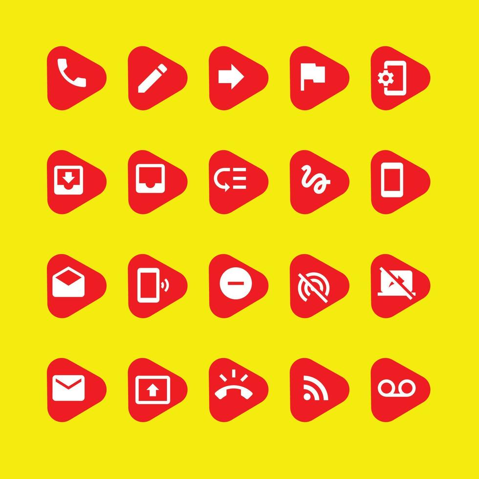 Communication and contact ui icons Design vector