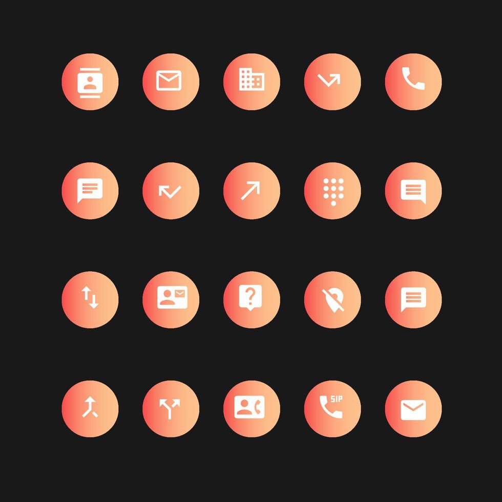 Communication and contact ui icons Design vector