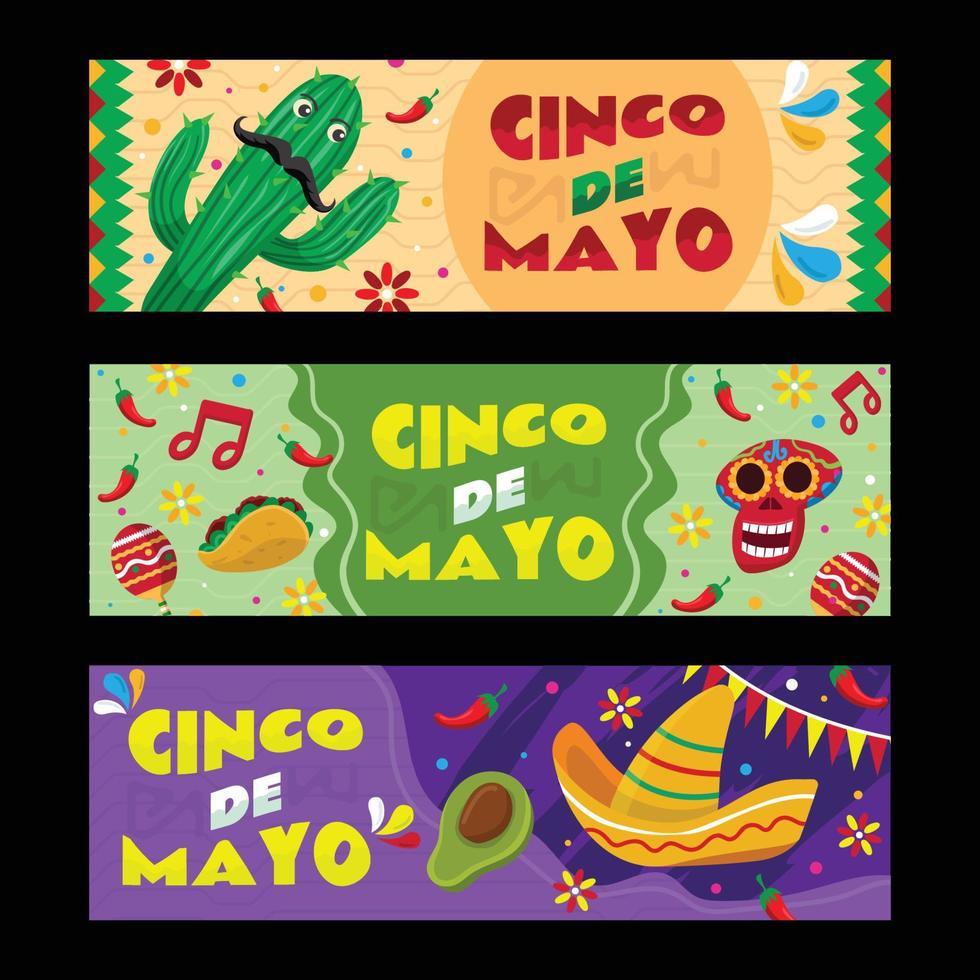 banner del festival cinco de mayo vector