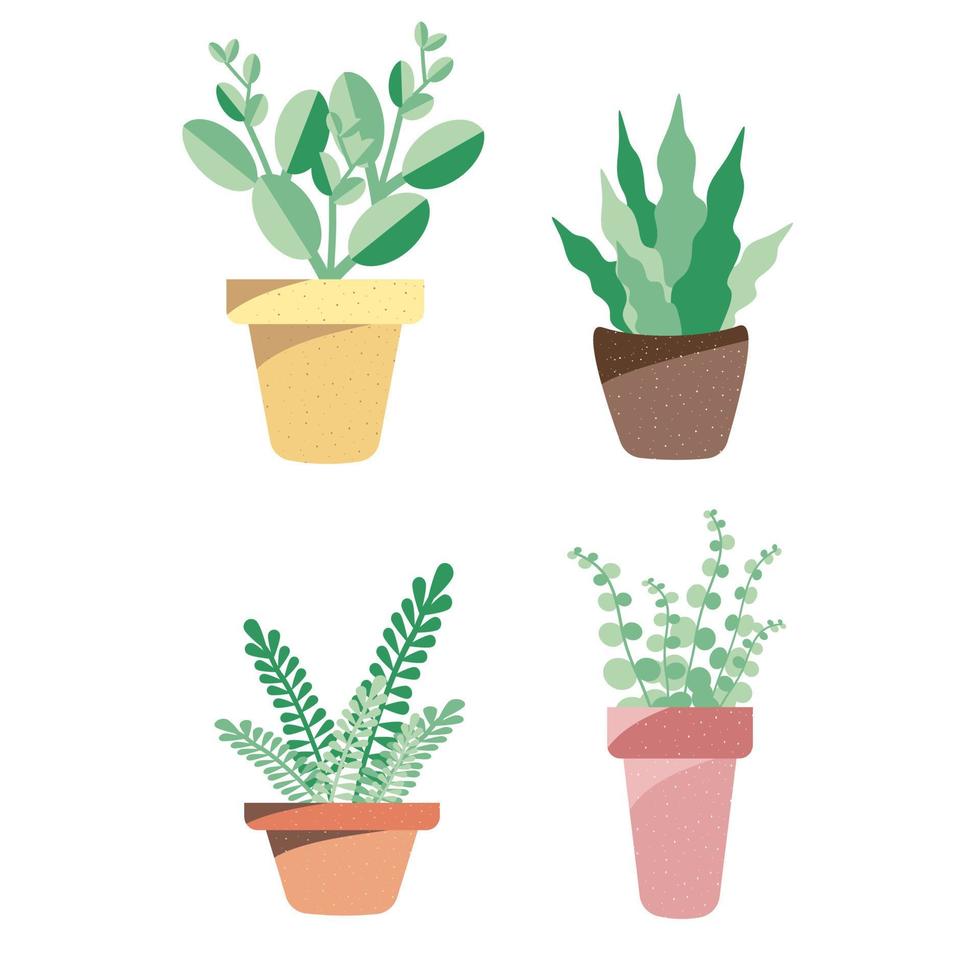 conjunto de plantas. vector