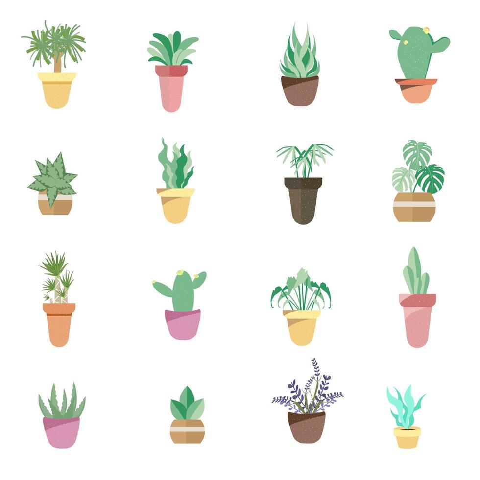 Set of plants. vector