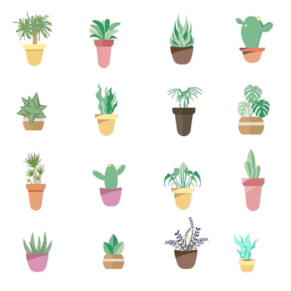 conjunto de plantas. vector