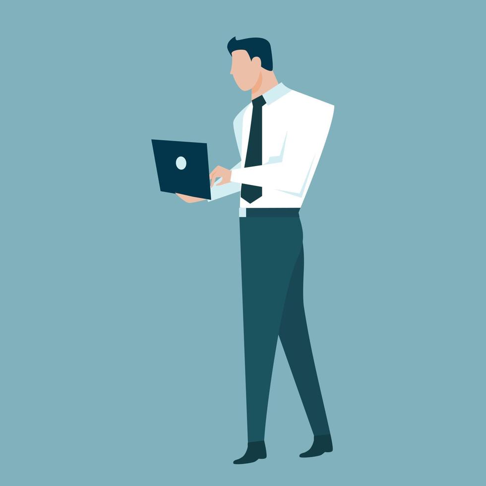 Business man working. vector