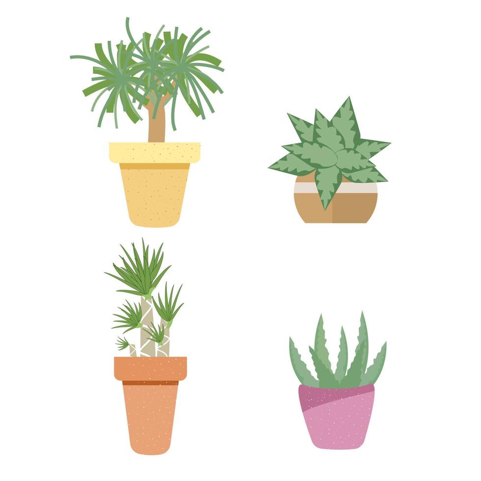 conjunto de plantas. vector