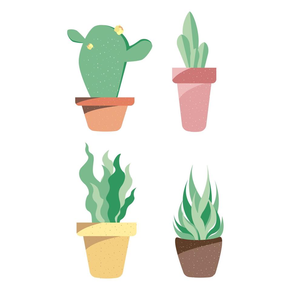 conjunto de plantas. vector