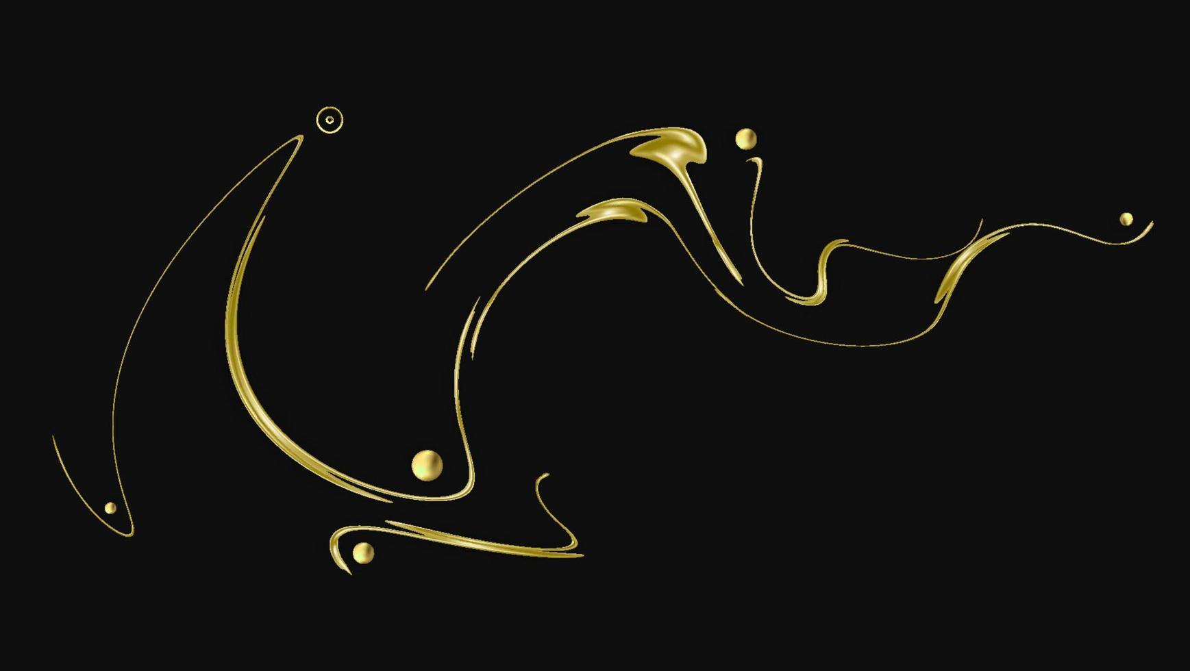 Modern background with abstract Gold elements and dynamic shapes vector