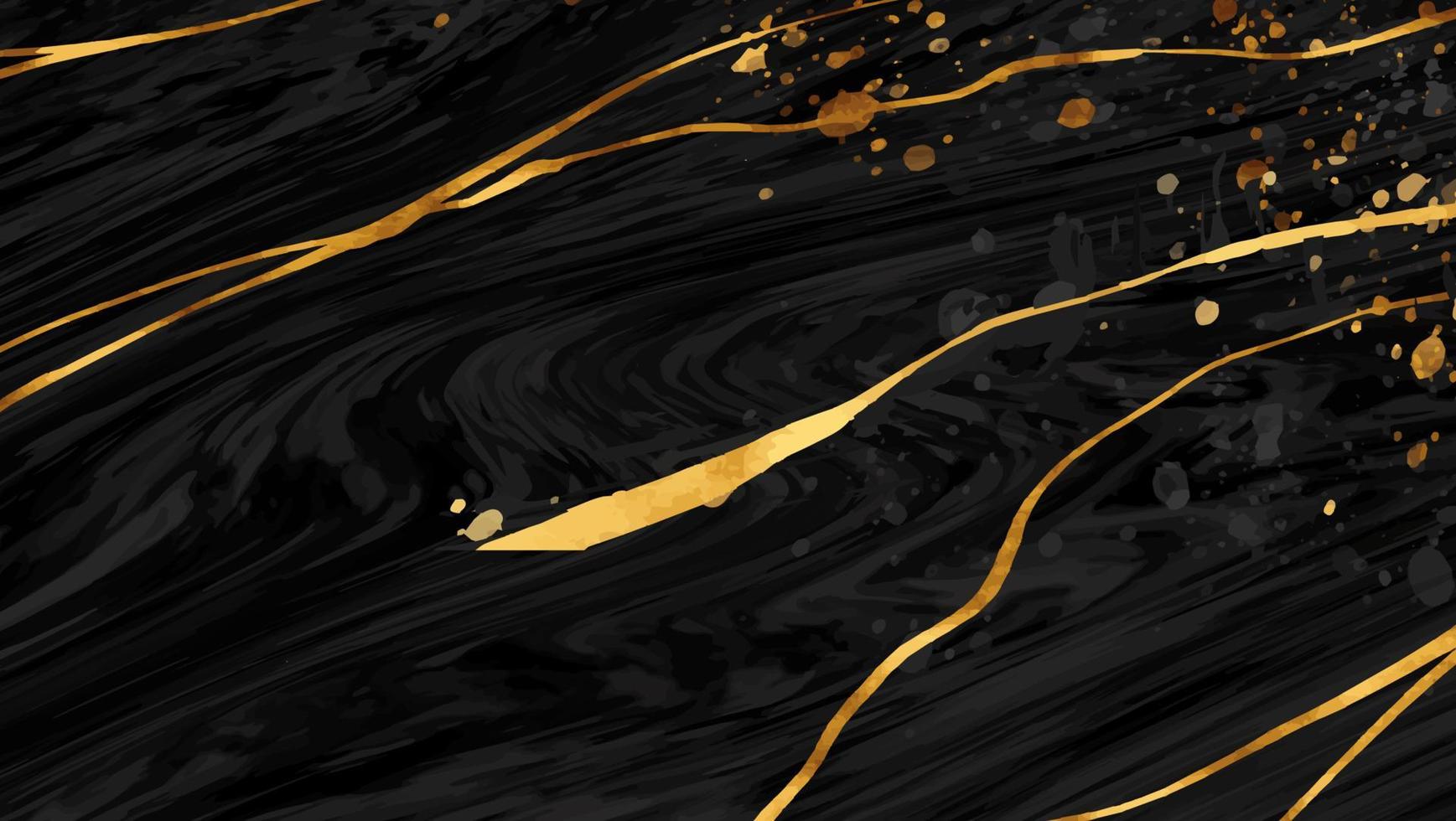 Black Gold Marbling Texture design for poster, brochure, invitation, cover book, catalog. Vector illustration