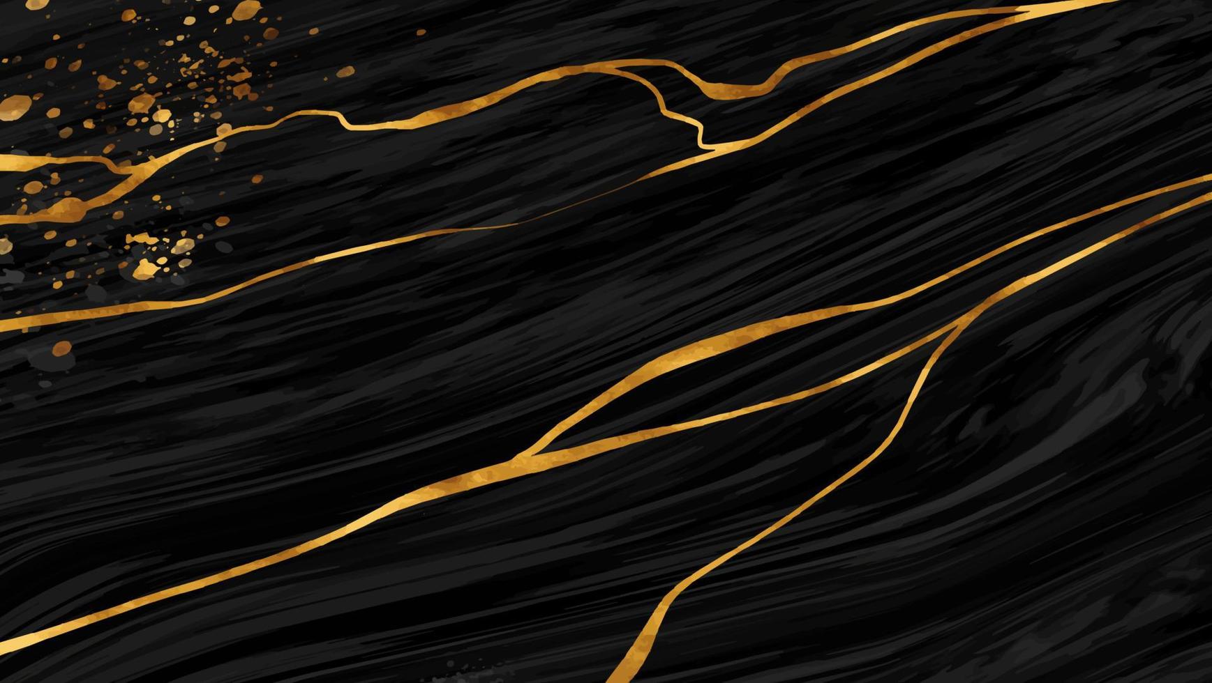 Black Gold Marbling Texture design for poster, brochure, invitation, cover book, catalog. Vector illustration