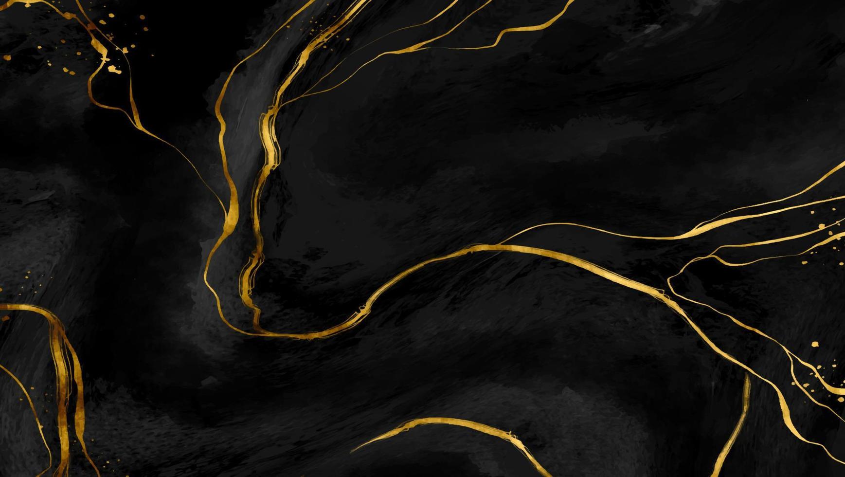 Black Gold Marbling Texture design for poster, brochure, invitation, cover book, catalog. Vector illustration