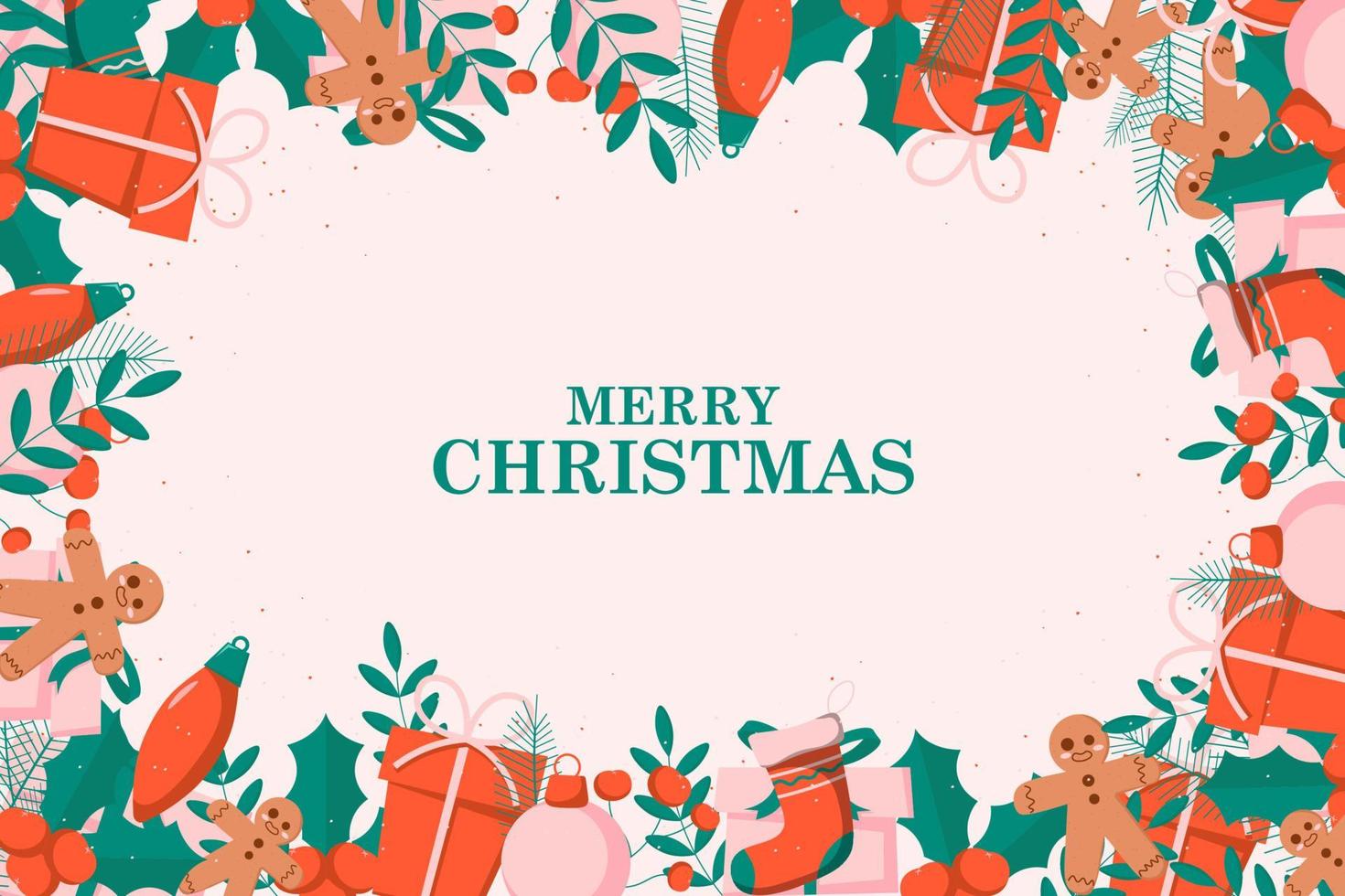 fondo de banner de navidad con estilo plano. vector. vector