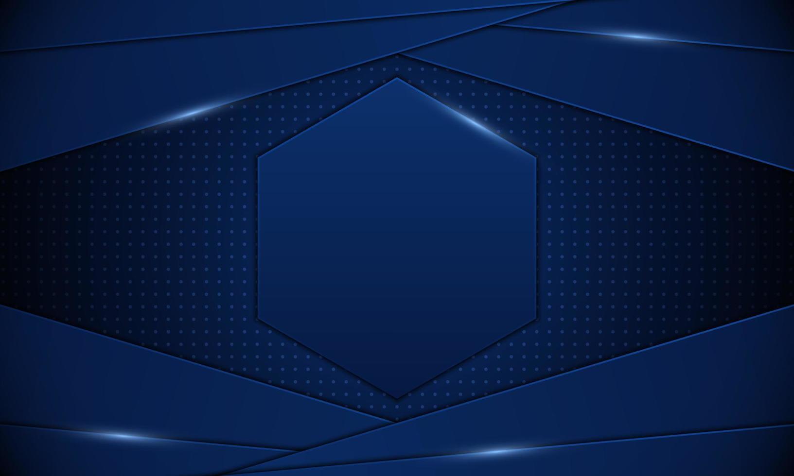 rayas azules abstractas con hexagonal en el fondo medio .banner. ilustración vectorial vector