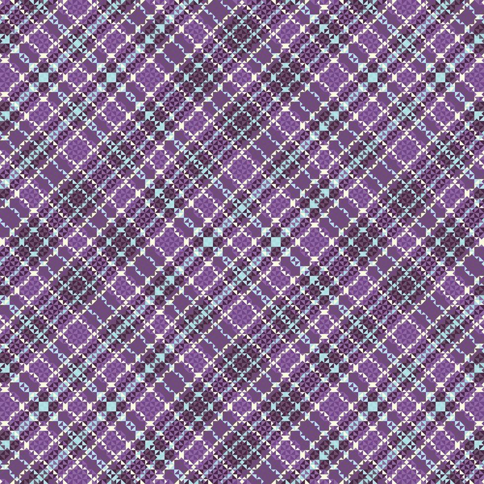 Tartan plaid pattern with texture and retro color. vector