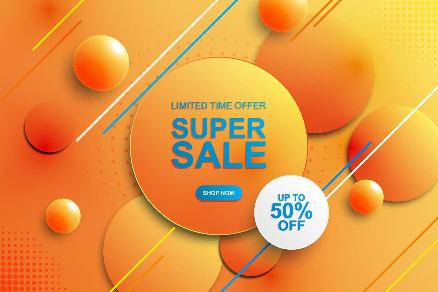 Gradient circle sale banner background. Vector. vector