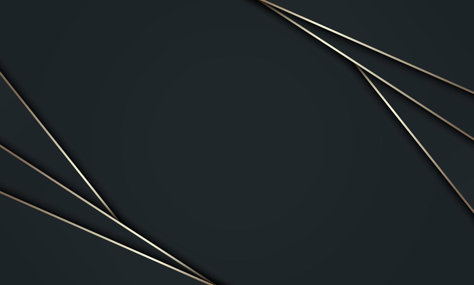 Abstract blue triangles with golden lines background. vector