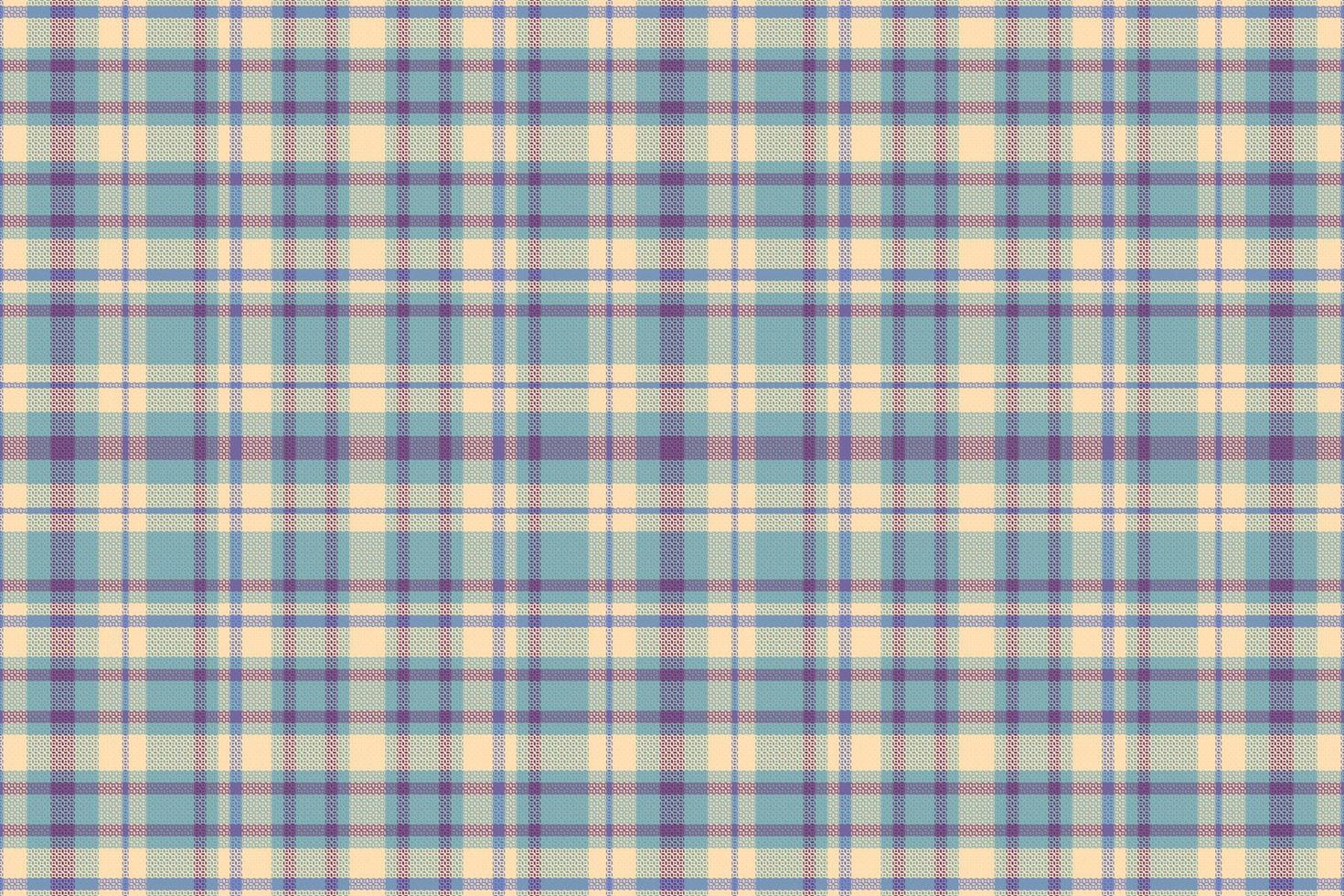 Tartan plaid pattern with texture and retro color. vector