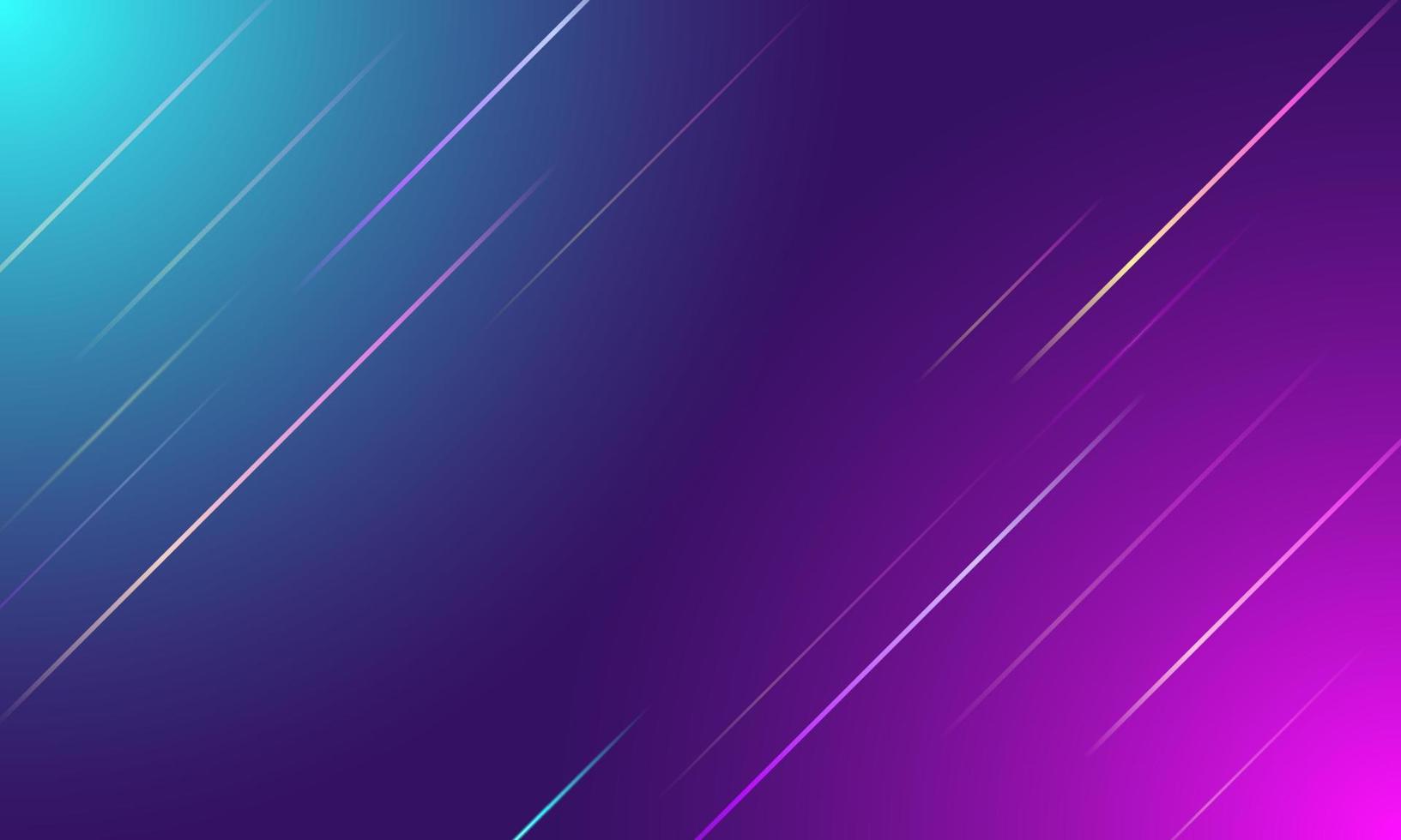 Abstract colorful gradient lines with blue and pink light on purple background. vector