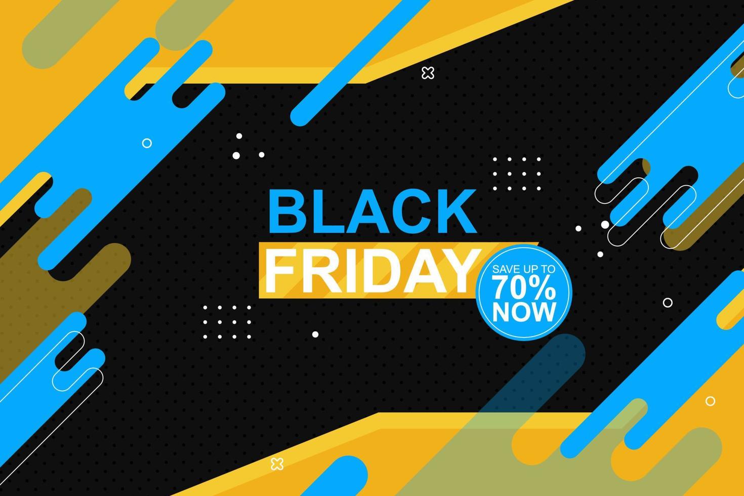 Black friday banner background with flat rounded shape. Vector. vector