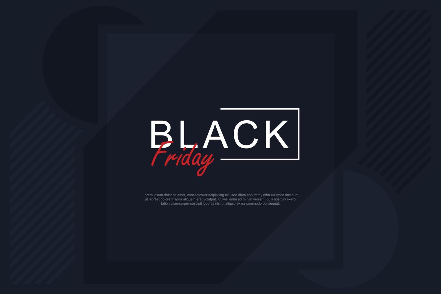 fondo de banner de viernes negro con estilo plano. vector. vector