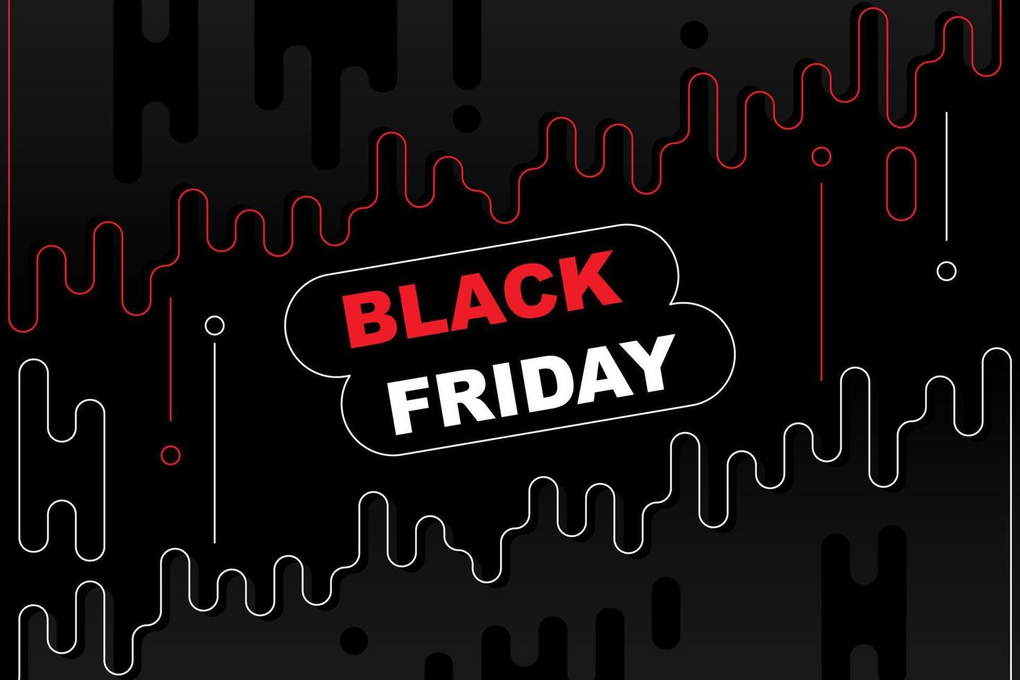 Black friday banner background with rounded shape. Vector. vector