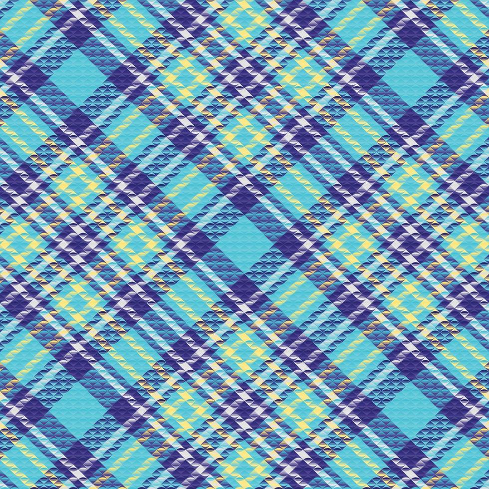 Tartan plaid pattern with texture and retro color. vector