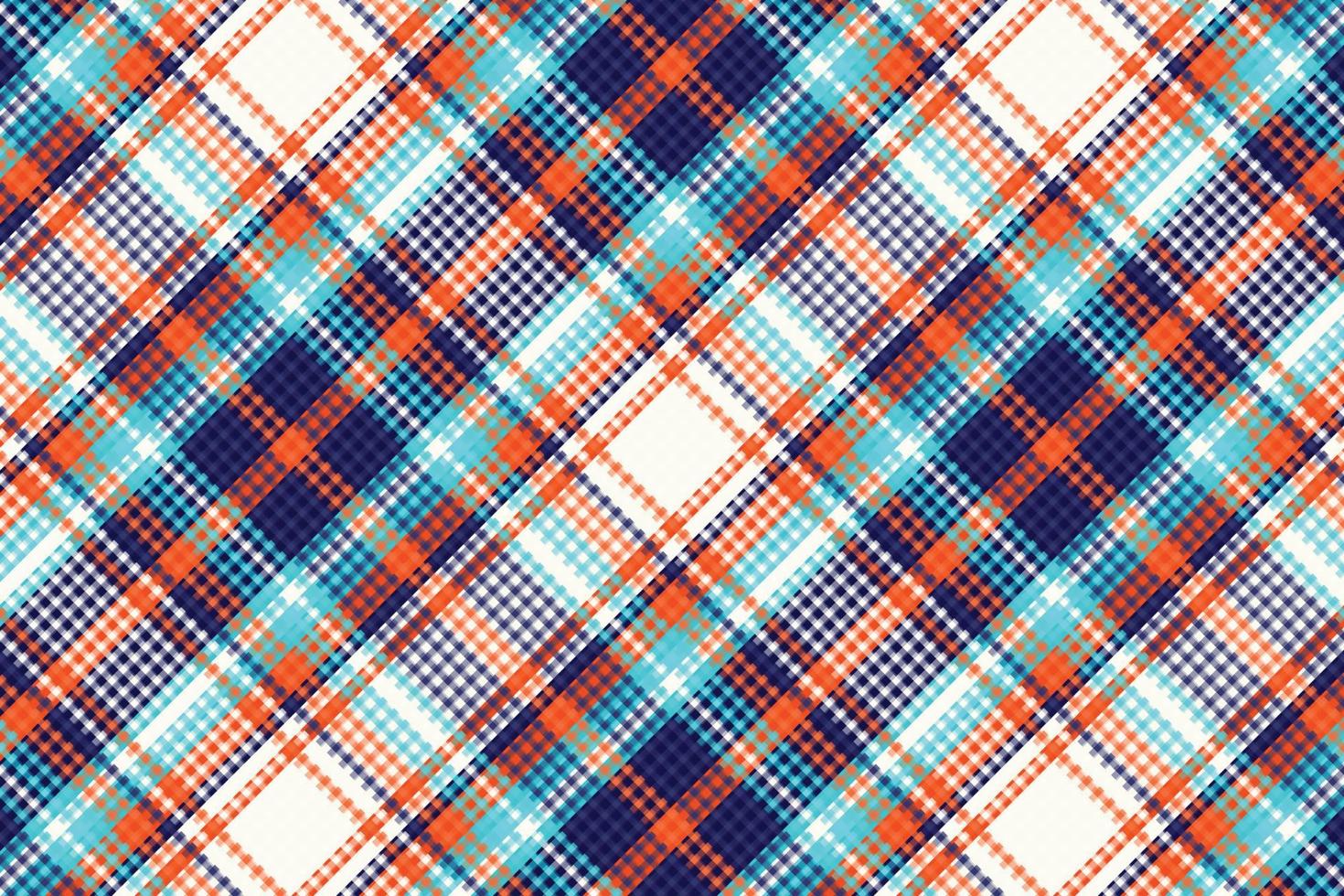 Tartan plaid pattern with texture and retro color. vector