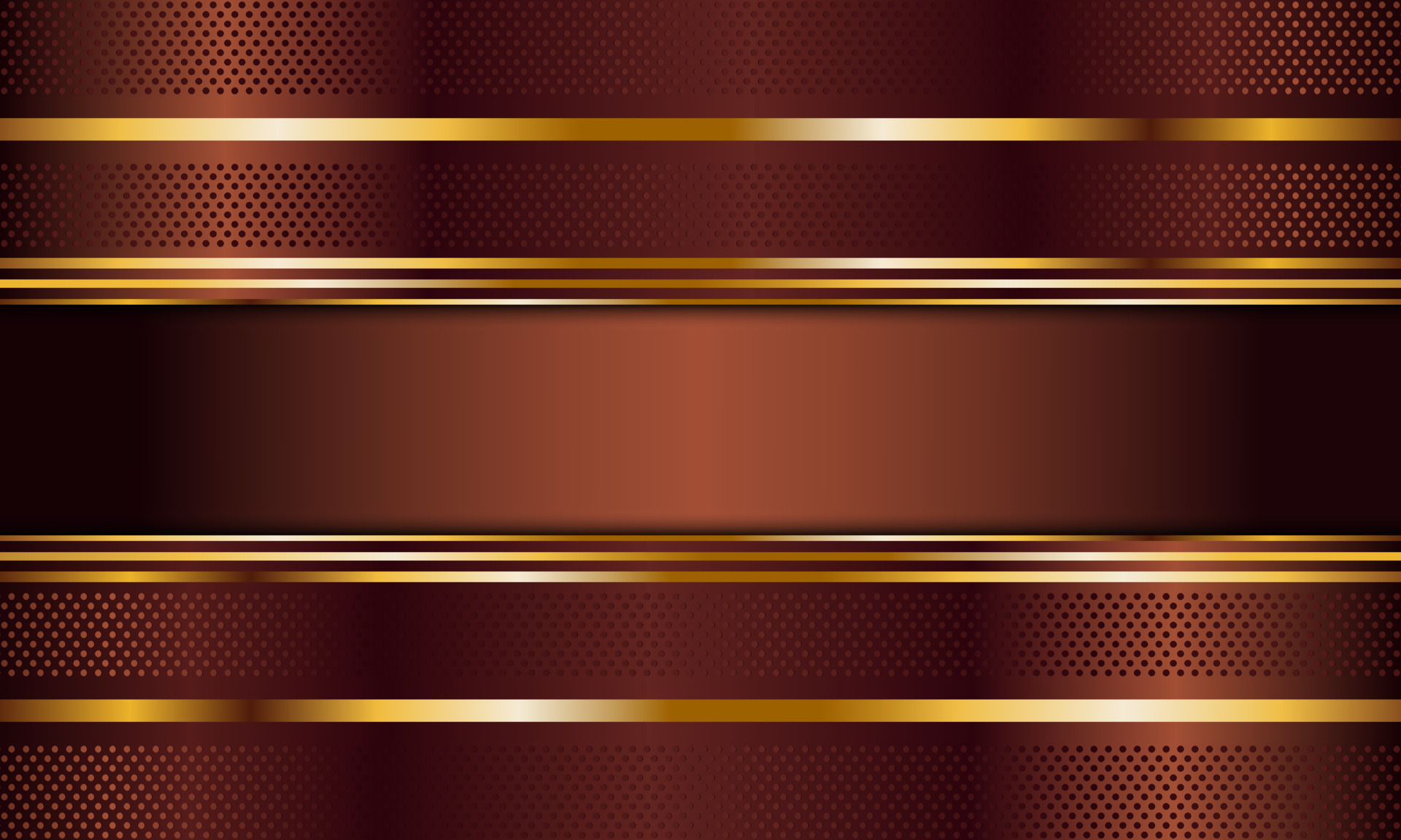 Abstract brown metallic stripes with golden lines background. 6852908