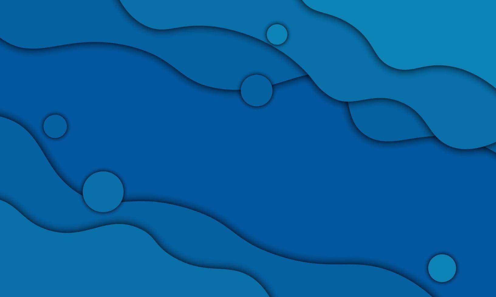 Abstract blue wave paper style background. vector