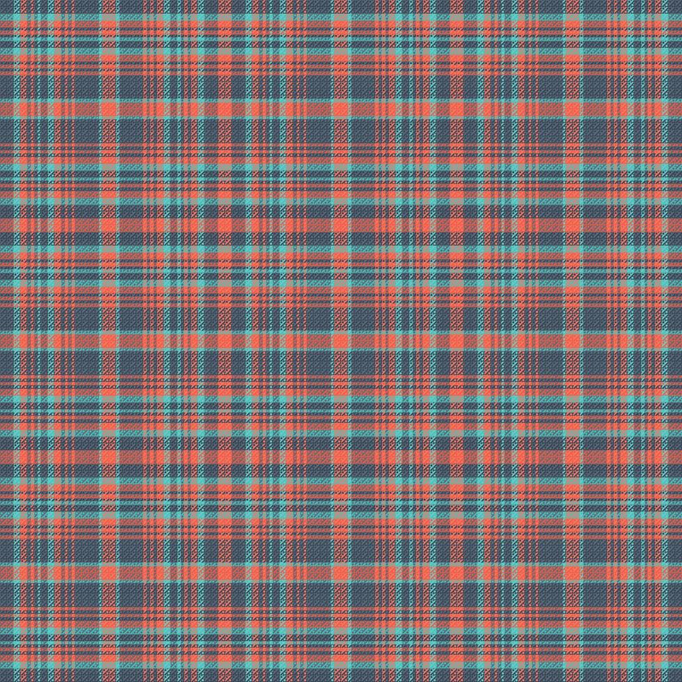 Tartan plaid pattern with texture and retro color. vector