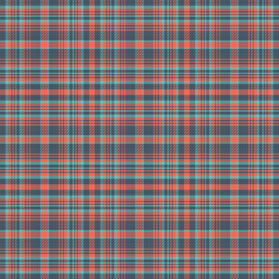 Tartan plaid pattern with texture and retro color. vector