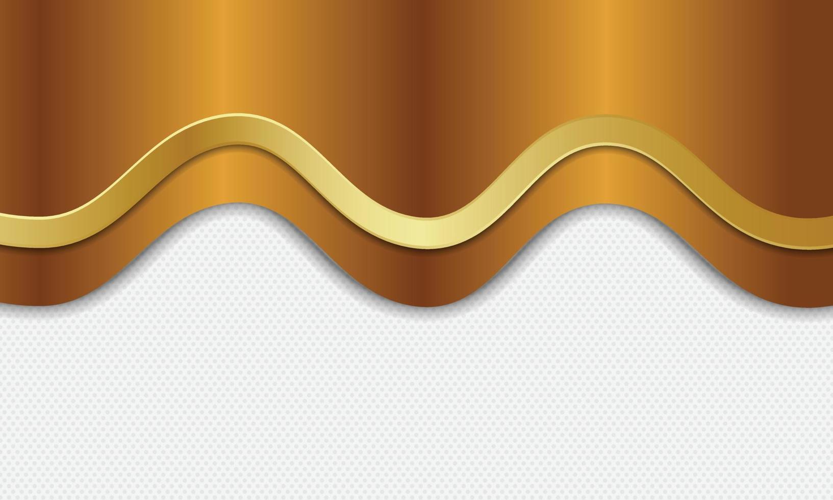 fondo gris con líneas abstractas de bronce y ondas doradas. vector