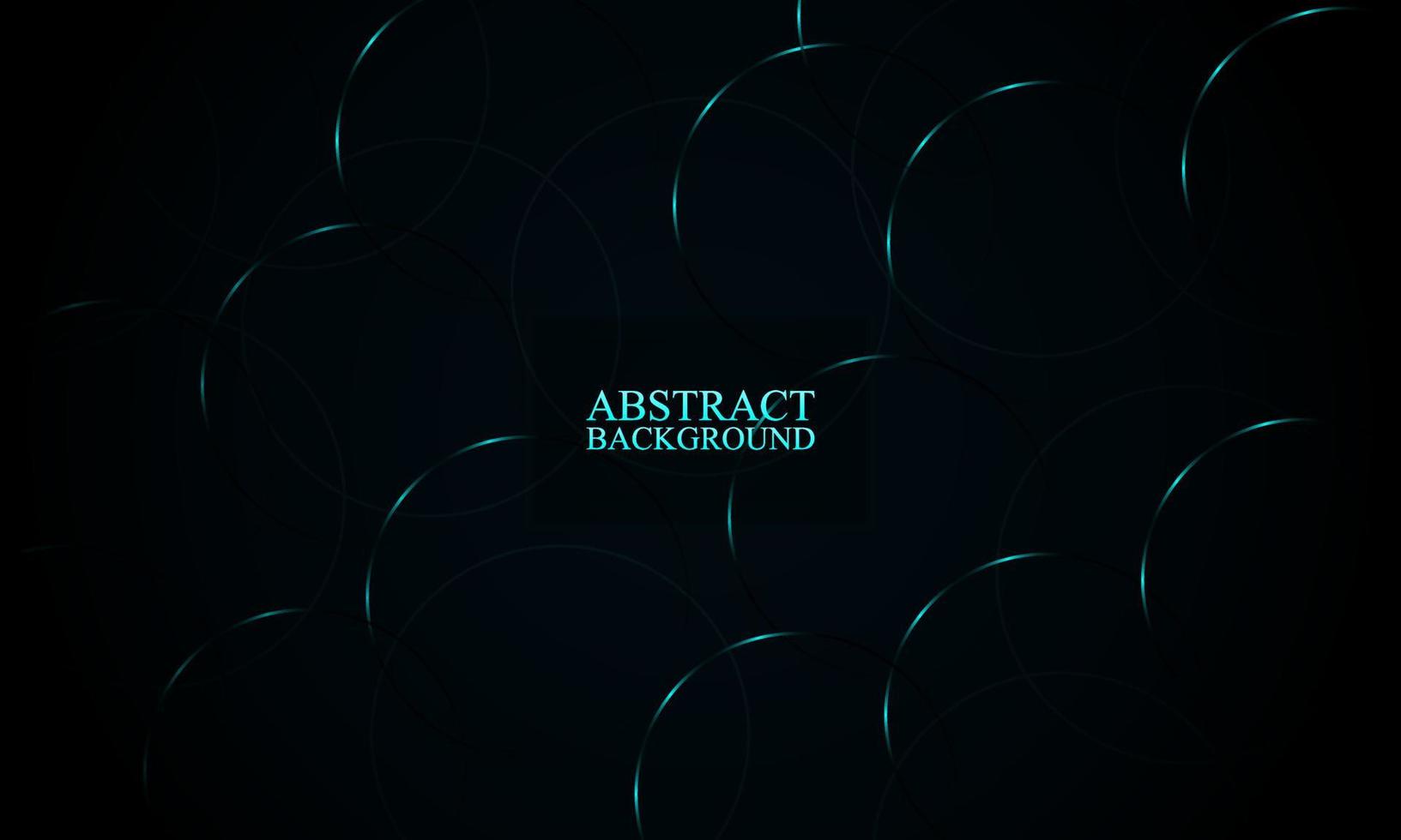 Abstract blue neon circles background. vector