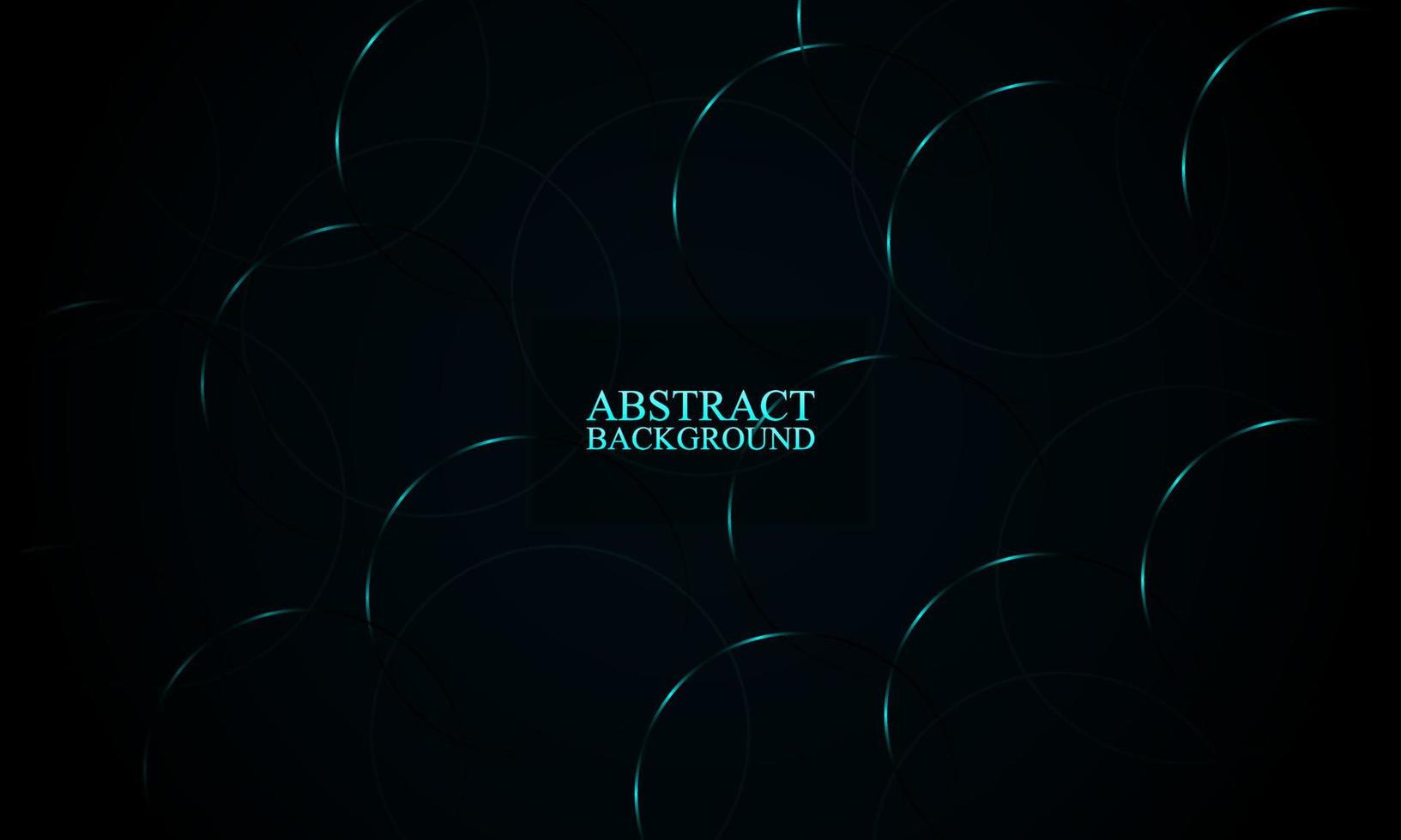 Abstract blue neon circles background. vector