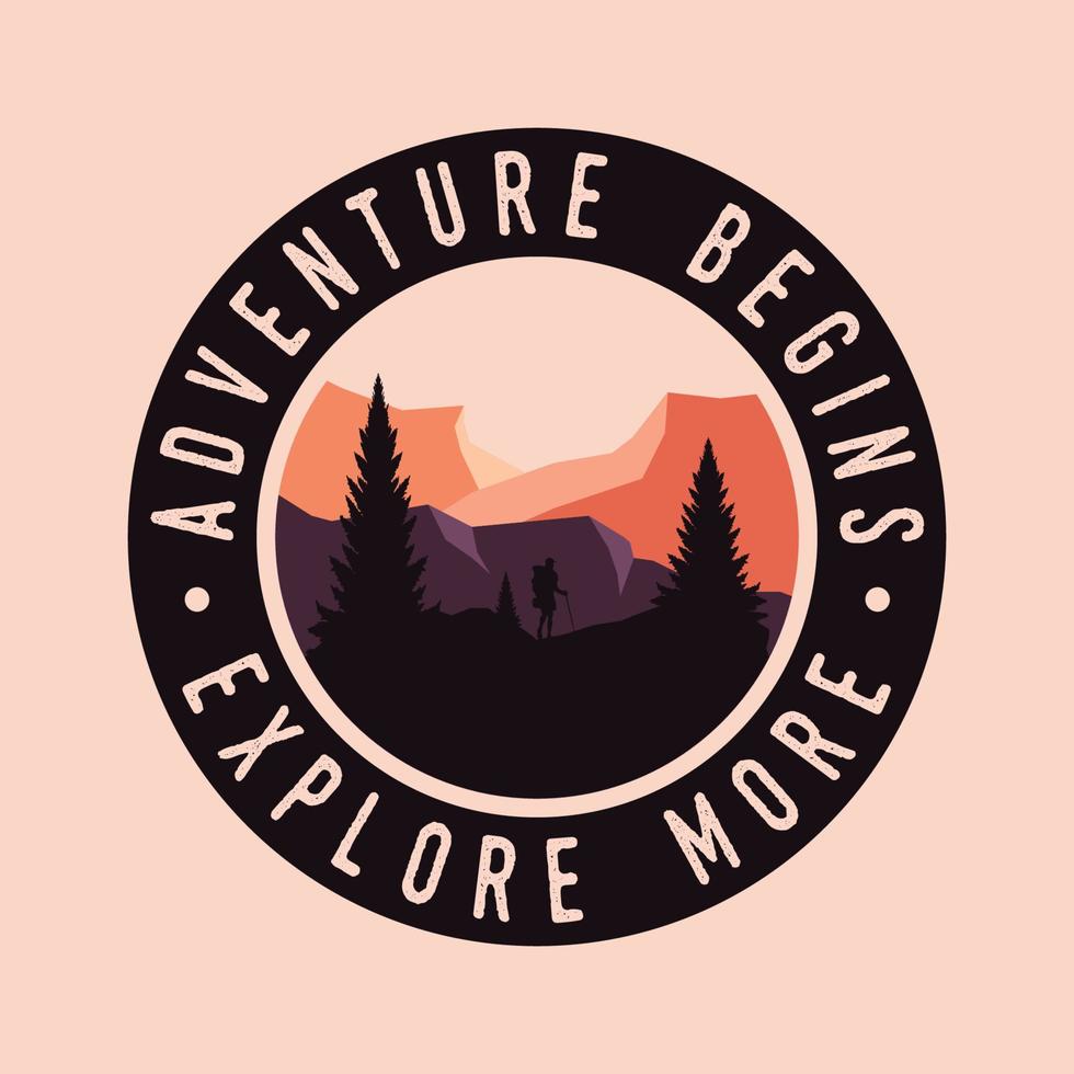 Vintage Adventure Badge Logo vector