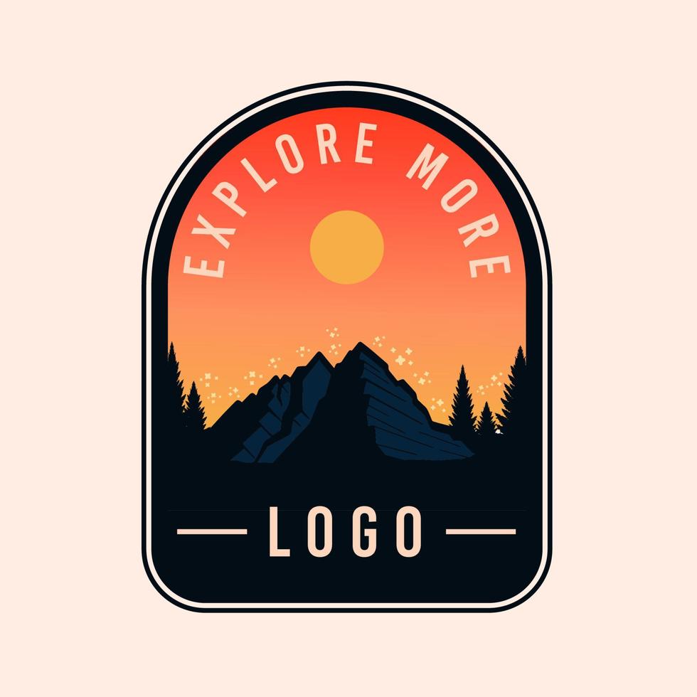 Vintage Adventure Badge Logo vector