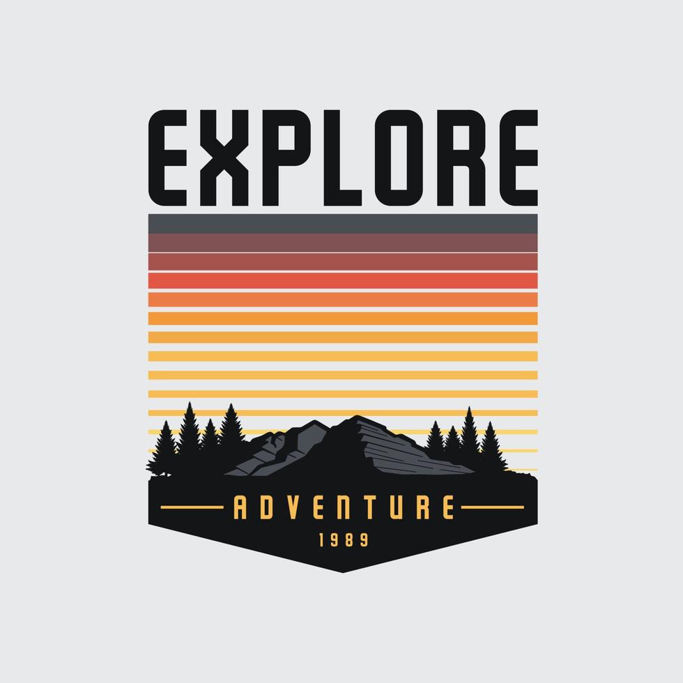 Vintage Adventure Badge Logo vector