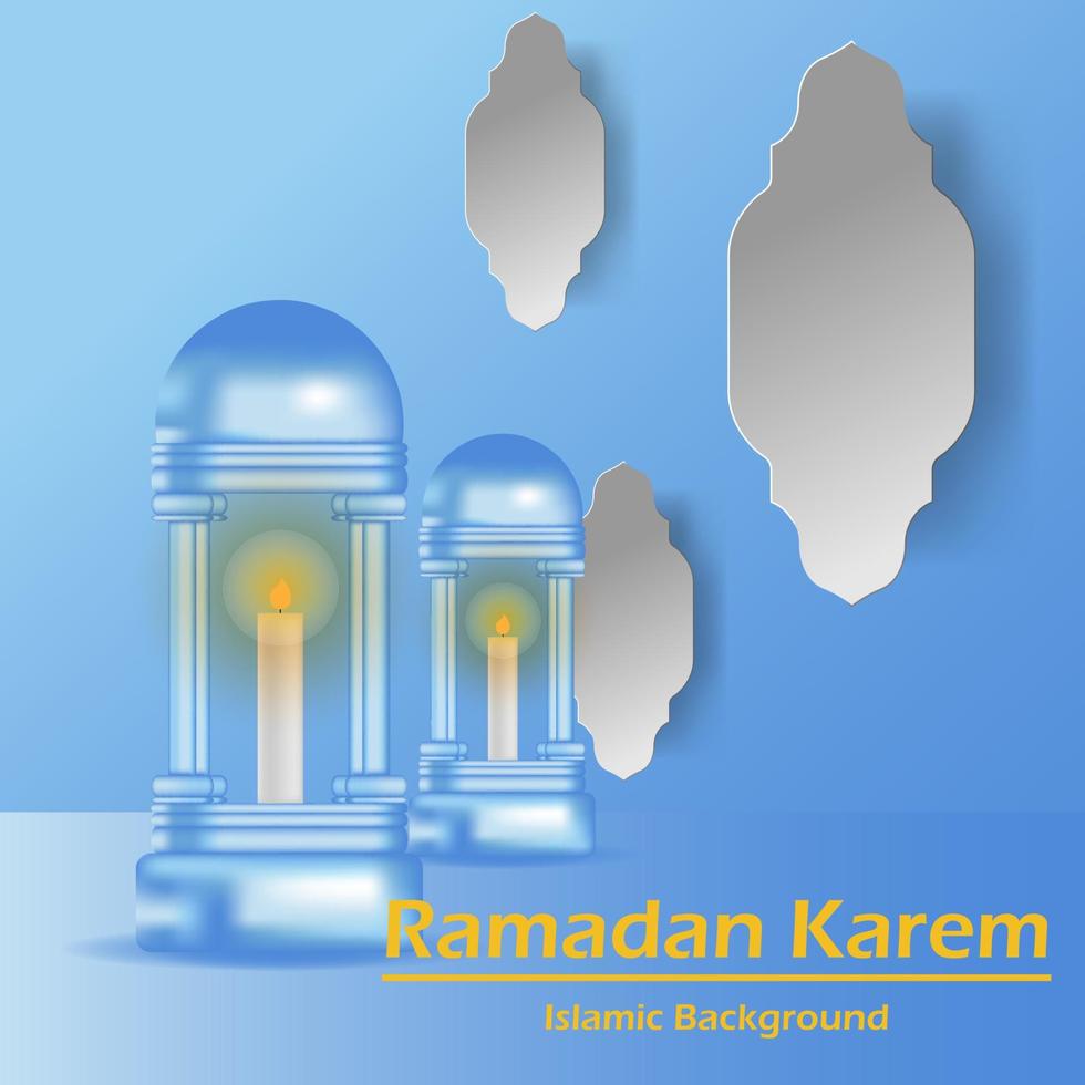 ilustración vectorial fondo de lentern de ramadán bueno para la tarjeta de felicitación de ramadán, contenido de fondo de ramadán, impresión, etc. vector