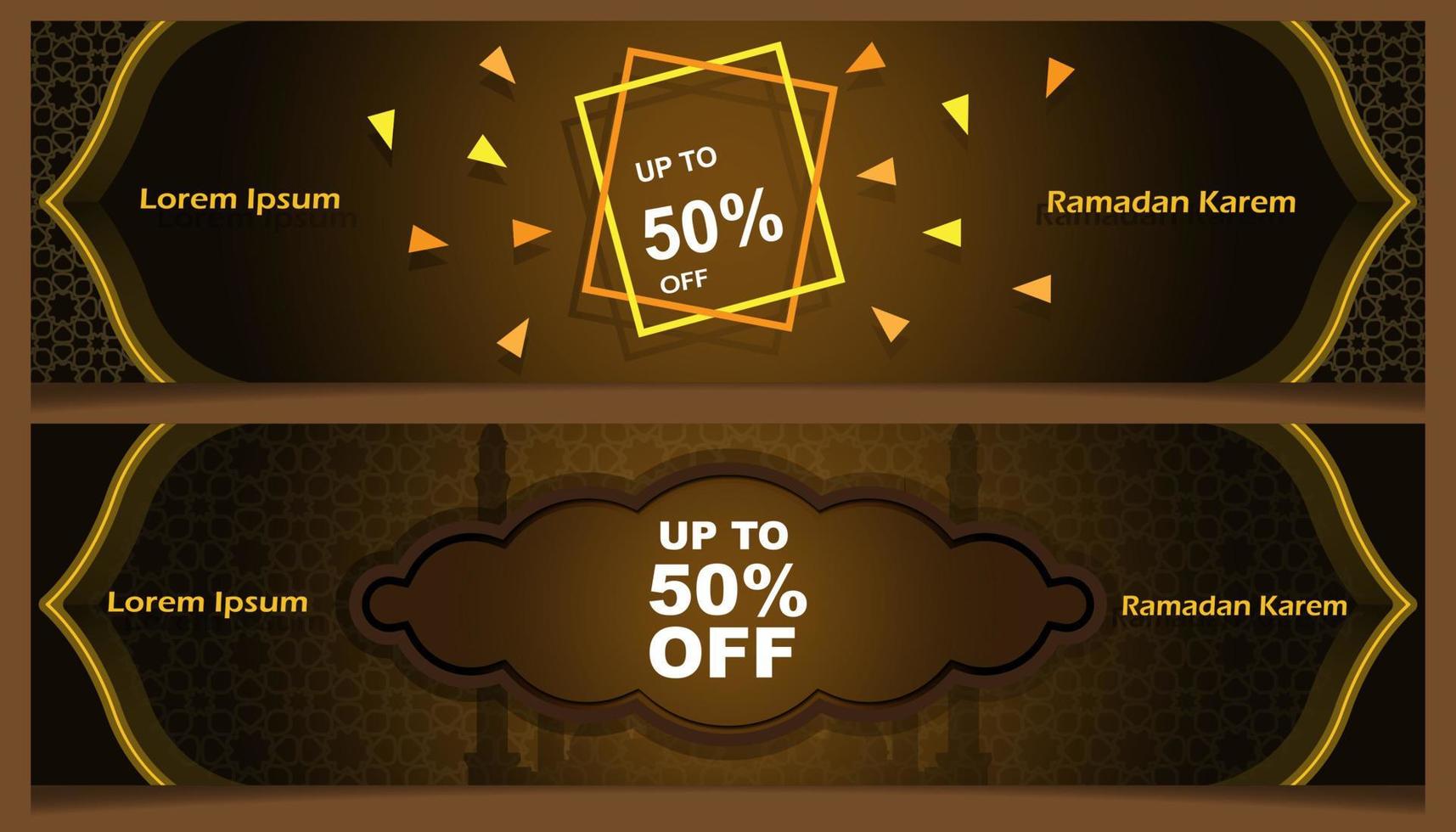 banner de ramadán de ilustración vectorial, bueno para el fondo de venta de ramadán, fondo de contenido de ramadán, etc. vector